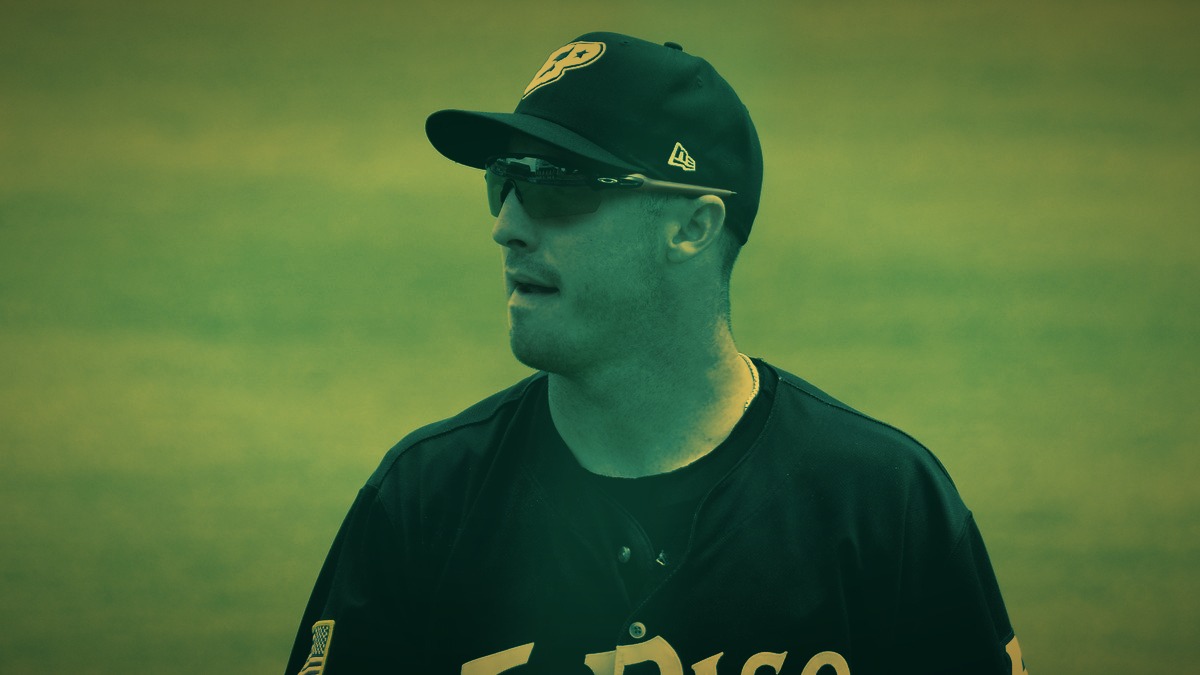 Brent Rooker of the Athletics at the plate